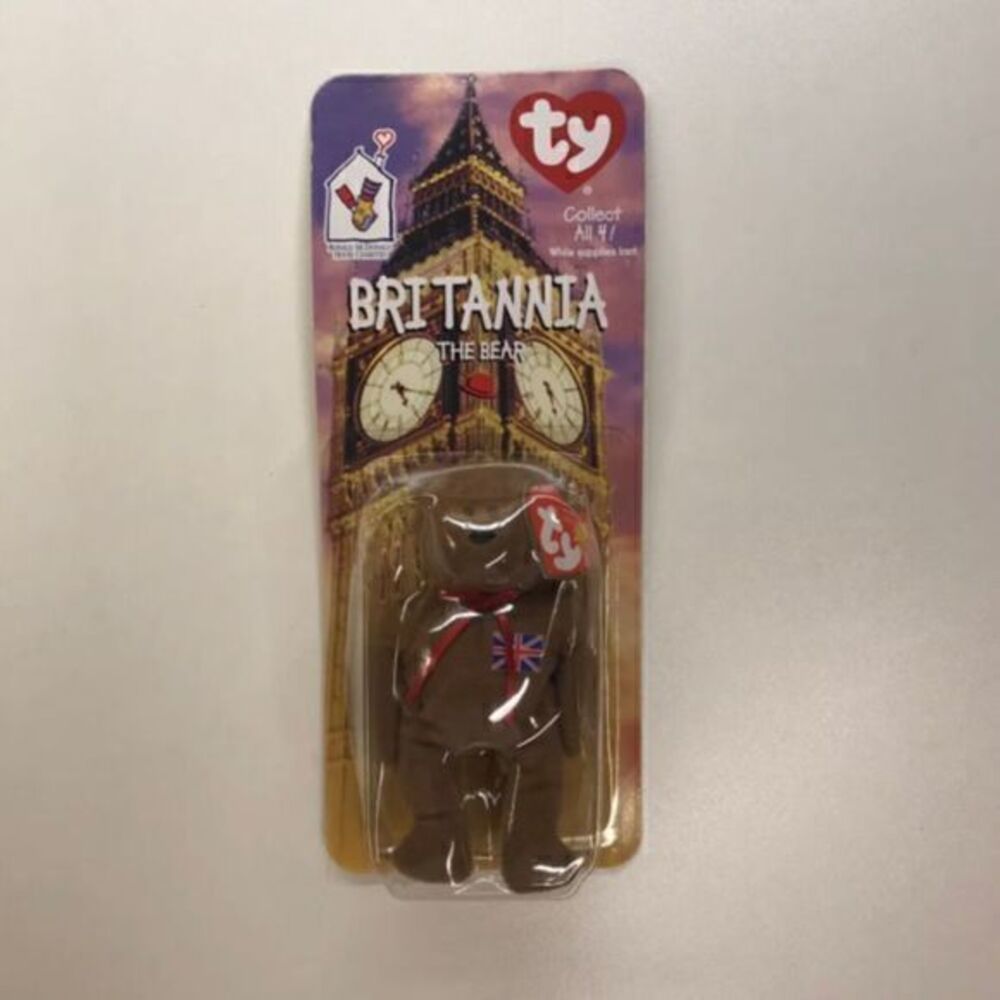 McDonald’s Ty Beanie Babies International Britannia Bear 1998 1993 Tush Tag